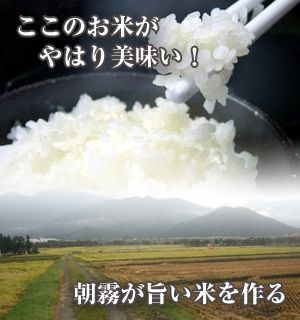 美味しい米はやはり魚沼産　朝霧が旨い米を作る