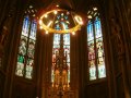 Hungary-Budapest Royal Palace stained glass of Mathias Church