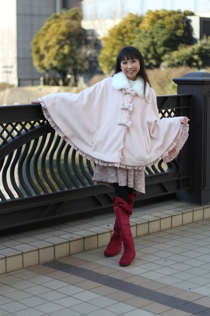 演歌アイドル、あいりりん・千原愛理さん。2014年(平成26年)1月、千葉県庁周辺にて撮影。