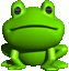ホームにカエル